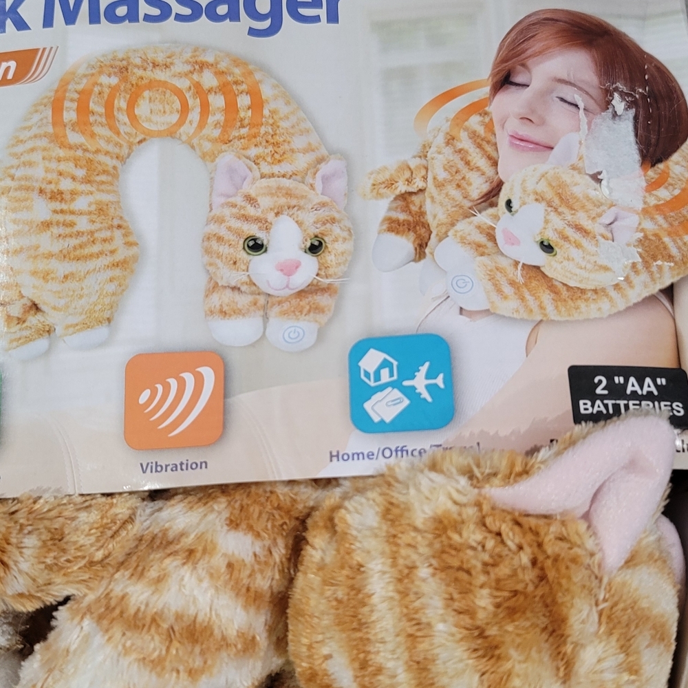 Battery operated neck massage pillow